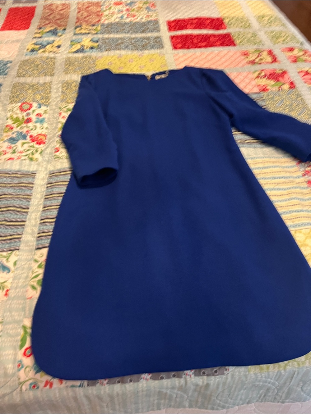 Eliza J Royal Blue 3/4 Sleeve Shift Dress